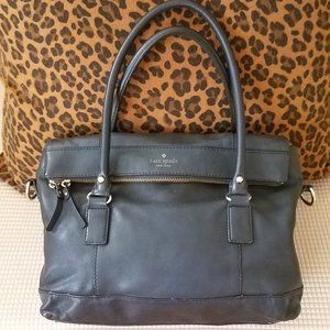 Kate Spade Black Zipper Top Double Handle Cobble Hill Leslie Satchel